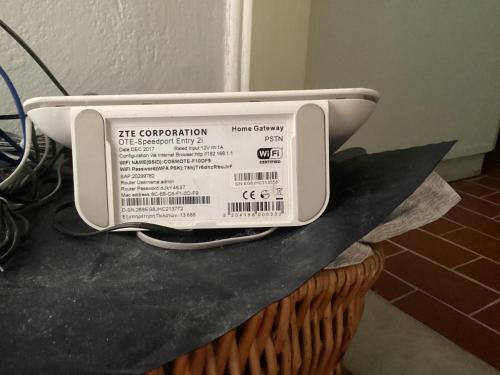 a box on top of a black counter top at Heavenly place in Possidi