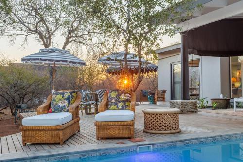 Kolam renang di atau dekat dengan Safari Moon Luxury Bush Lodge