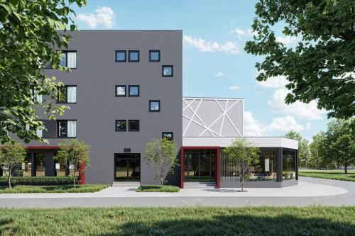 a rendering of the front of a building at WE Hotel EXPO Prague in Prague