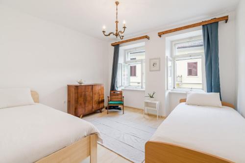 Cama o camas de una habitación en Hiša Vuga