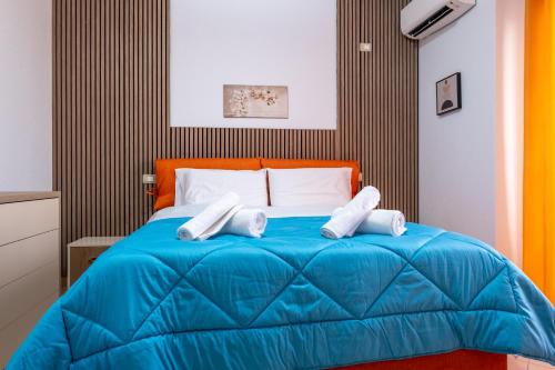 Giường trong phòng chung tại Exelent BnB - Orange Home Shkembi Kavajes Durres