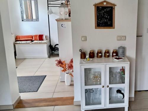 Kuchyň nebo kuchyňský kout v ubytování Ferienhaus Borgwall - 50 Meter vom See