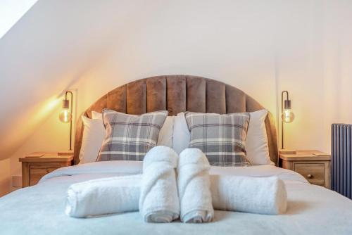 Ένα ή περισσότερα κρεβάτια σε δωμάτιο στο Cedar Lodge - Pleasley Vale