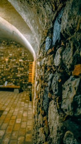 a stone wall with a tunnel in a building at Villa Trigatti Michieli 