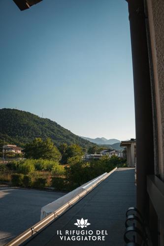 a view from a window of a road at Il rifugio del viaggiatore in San Giorgio a Liri