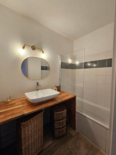 Koupelna v ubytování Appartement dans résidence