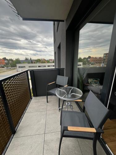 Balkón nebo terasa v ubytování Apartament Bajka nad Jeziorem