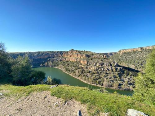 a view of a river in a canyon at Casa rural Los Acebos in La Cuesta
