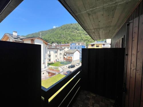 a view from a window of a city at Aurora Boreale studio - centro Aprica - parking in Aprica