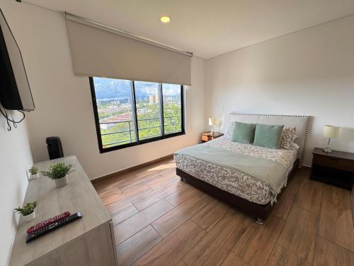 Postel nebo postele na pokoji v ubytování Amara-706 Hermoso y amplio Apartamento en barrio Laureles
