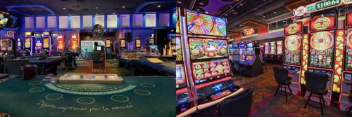 a casino with many slot machines and poker tables at 6 Bed 4 Bath Family Houses A8 w 2 Private Pools Dorado del Mar in Dorado