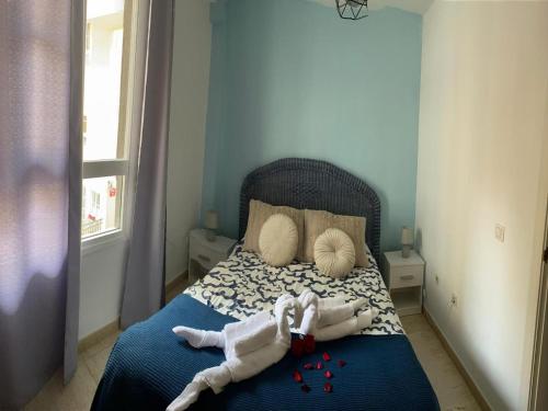 Ένα ή περισσότερα κρεβάτια σε δωμάτιο στο Apartment in Tenerife with Sea Views
