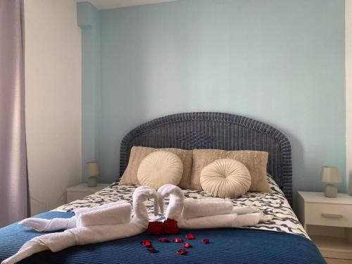 Ένα ή περισσότερα κρεβάτια σε δωμάτιο στο Apartment in Tenerife with Sea Views
