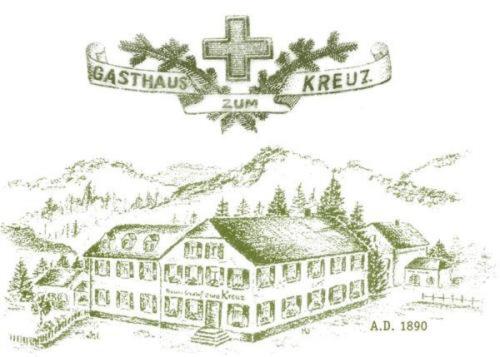 a drawing of the eastlands kyle hospital at Gasthof und Pension zum Kreuz in Lautenbach