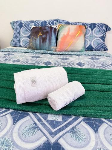 Cama o camas de una habitación en Dúplex Paracuru