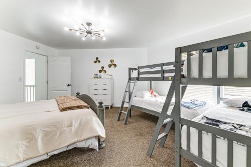 a bedroom with a bunk bed and a bunk bedouble at 3-Acre Property Beachfront Home in Smith River! in Smith River