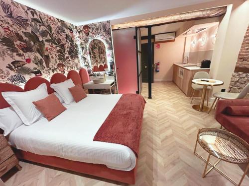 Posezení v ubytování Lemon Suites Santander