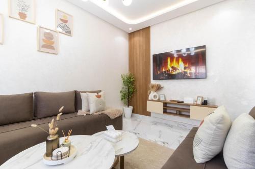 Χώρος καθιστικού στο Cosy appartement lumineux