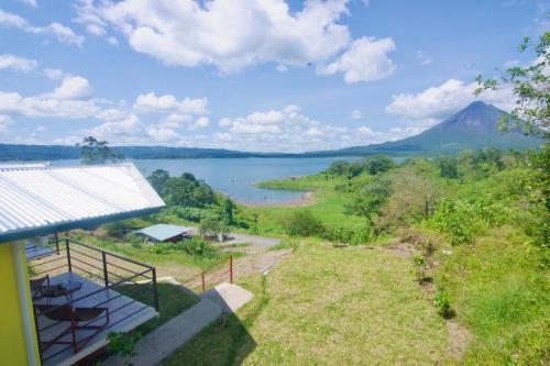 a view of a lake and a mountain at New, Hilltop Bungalow 1 W- Spectacular Volcano View in El Fosforo