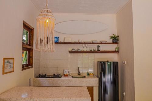 Kuchyň nebo kuchyňský kout v ubytování Relax in Nature Villa Namu no1