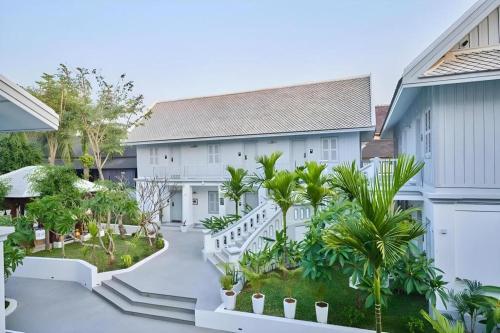an aerial view of the courtyard of a villa at My BanLao Hotel in Luang Prabang