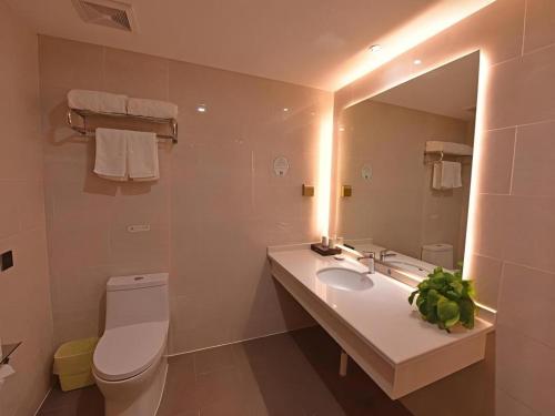 Ένα μπάνιο στο GreenTree Inn Tongxiang Chongfuzhen World Fur Center Branch