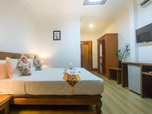 Sambopich Chenla Hotelにあるベッド
