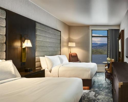 a hotel room with two beds and a window at Grand Hyatt Deer Valley in Park City