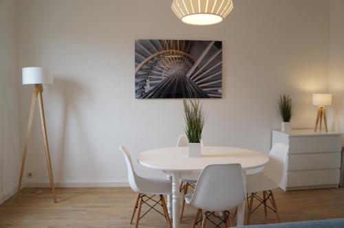 Ruang duduk di Appartement Design Scandinave - Vue sur Mer