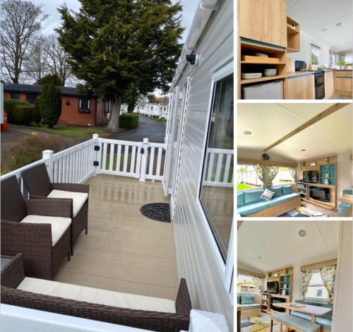Η κουζίνα ή μικρή κουζίνα στο Haven Haggerston castle caravan hire