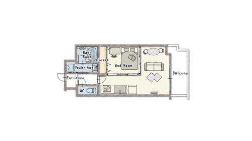 a floor plan of a house at BON Condominium Umeda in Osaka