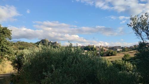a view of a city with buildings in the distance at Nino's House in Sperlinga