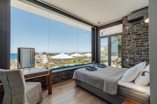 Postel nebo postele na pokoji v ubytování Villa Kera Panorama by PosarelliVillas