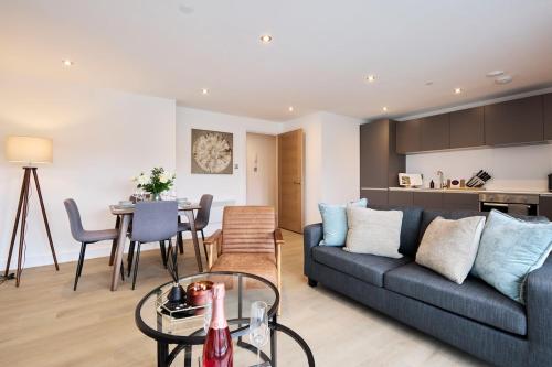 Χώρος καθιστικού στο Leeds City Centre Luxury Penthouse with Private Terrace