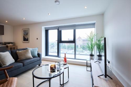 Χώρος καθιστικού στο Leeds City Centre Luxury Penthouse with Private Terrace