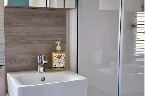 Ένα μπάνιο στο Lakeside-3 Bedrrom-Pet Friendly Premium Van