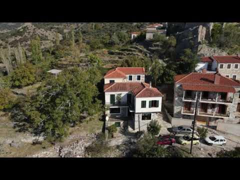 an aerial view of a large white house at Villa Petri in Petra