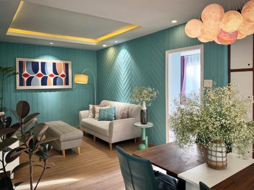 Posezení v ubytování 9Trip Stay in Dalat Center Residence - 4 Star Service Apartment