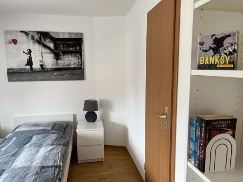 Postel nebo postele na pokoji v ubytování Comfortable apartment in Coswig