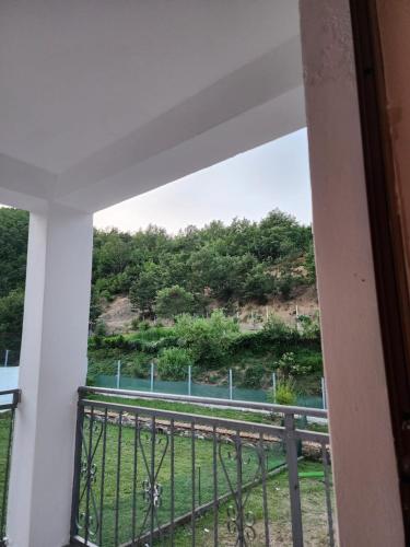 a view from the balcony of a building at Guesthouse Te Lala in Laç
