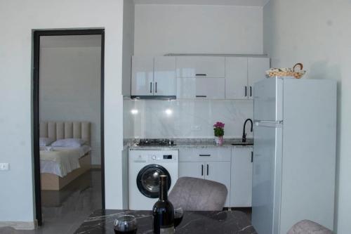 Kuchyň nebo kuchyňský kout v ubytování Lile House