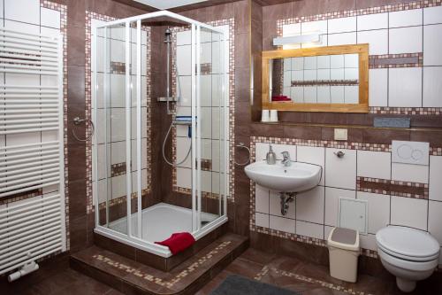 Koupelna v ubytování Ferienwohnung Altstadtnest Wernigerode