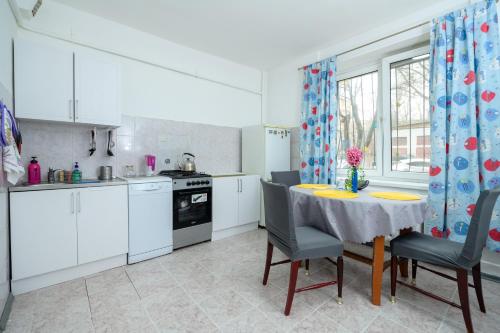 Kuchyň nebo kuchyňský kout v ubytování Cozy Urban Escape Near Mountains & City Life