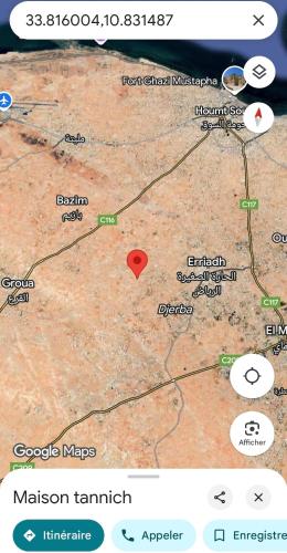 a screenshot of a map of the mason tentitan at Villa in Erriadh