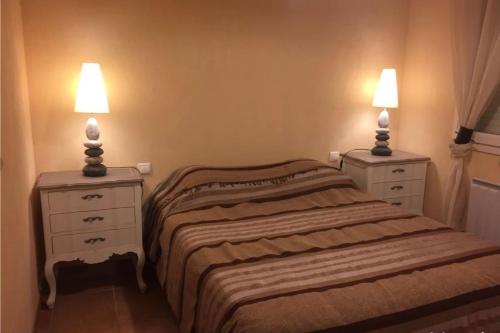 Postel nebo postele na pokoji v ubytování Villa Temara à Soustons Plage , piscine , Golf, Lac Marin