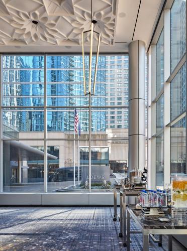 a view of a building with a large window at Loews Chicago Hotel in Chicago