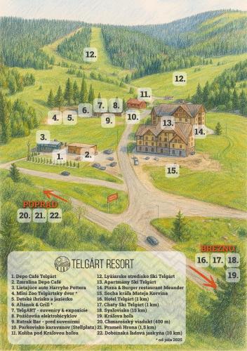 a map of the heat benefit resort at Wellness Chata Chmaroška - Telgárt Resort in Telgárt