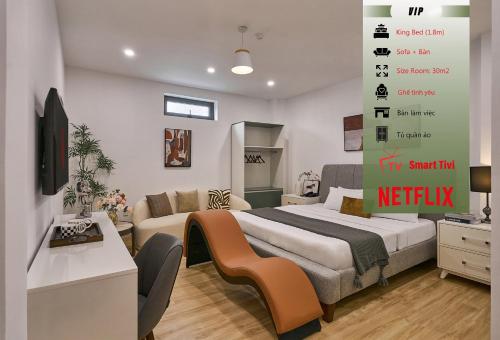 Televisyen dan/atau pusat hiburan di Venus Secret Hotel Aeon Bình Tân