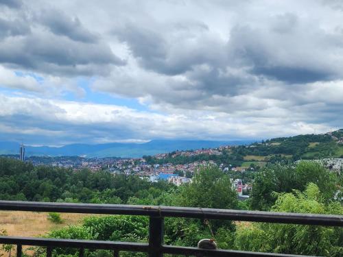 a view of a city from a balcony at Homeland in Sarajevo