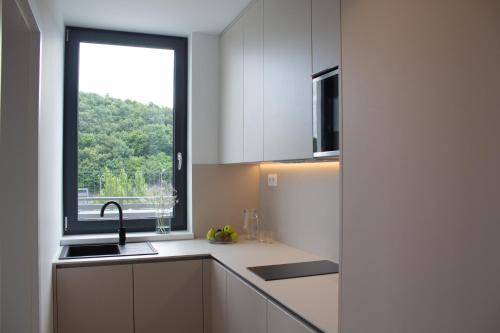 Кухня или мини-кухня в Hotel Taxis Bratislava - New rooms
